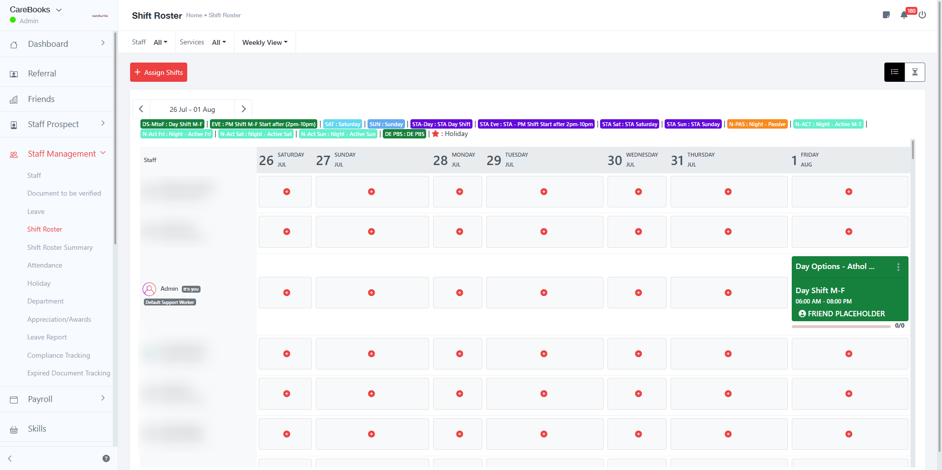 Rostering - Shift Planning